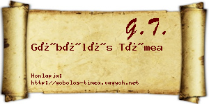 Göbölös Tímea névjegykártya
