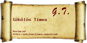 Göbölös Tímea névjegykártya